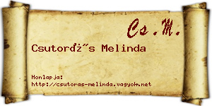 Csutorás Melinda névjegykártya