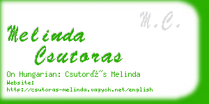 melinda csutoras business card
